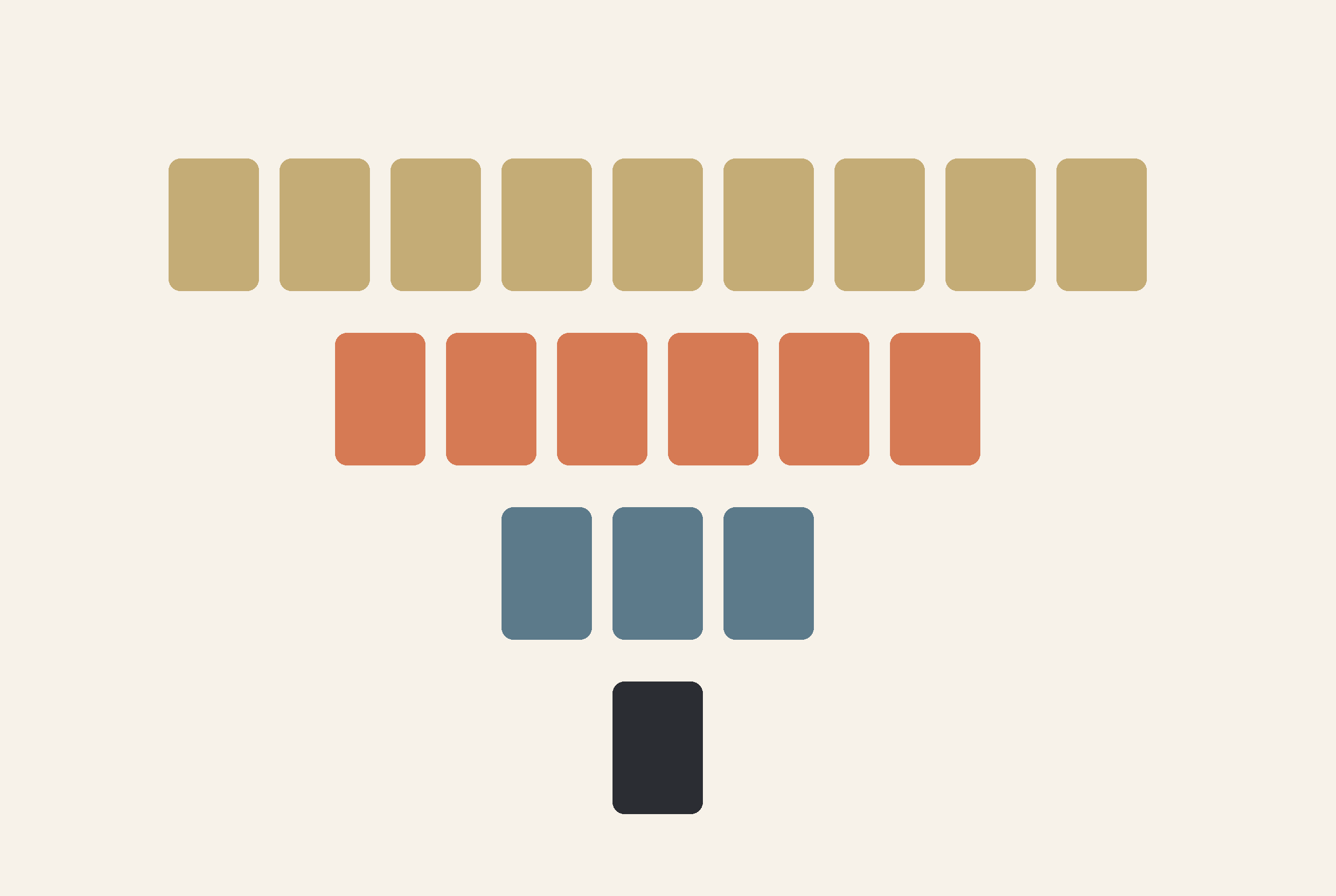 Flat vector funnel narrowing from nine raw AI clips down to a single winning ad