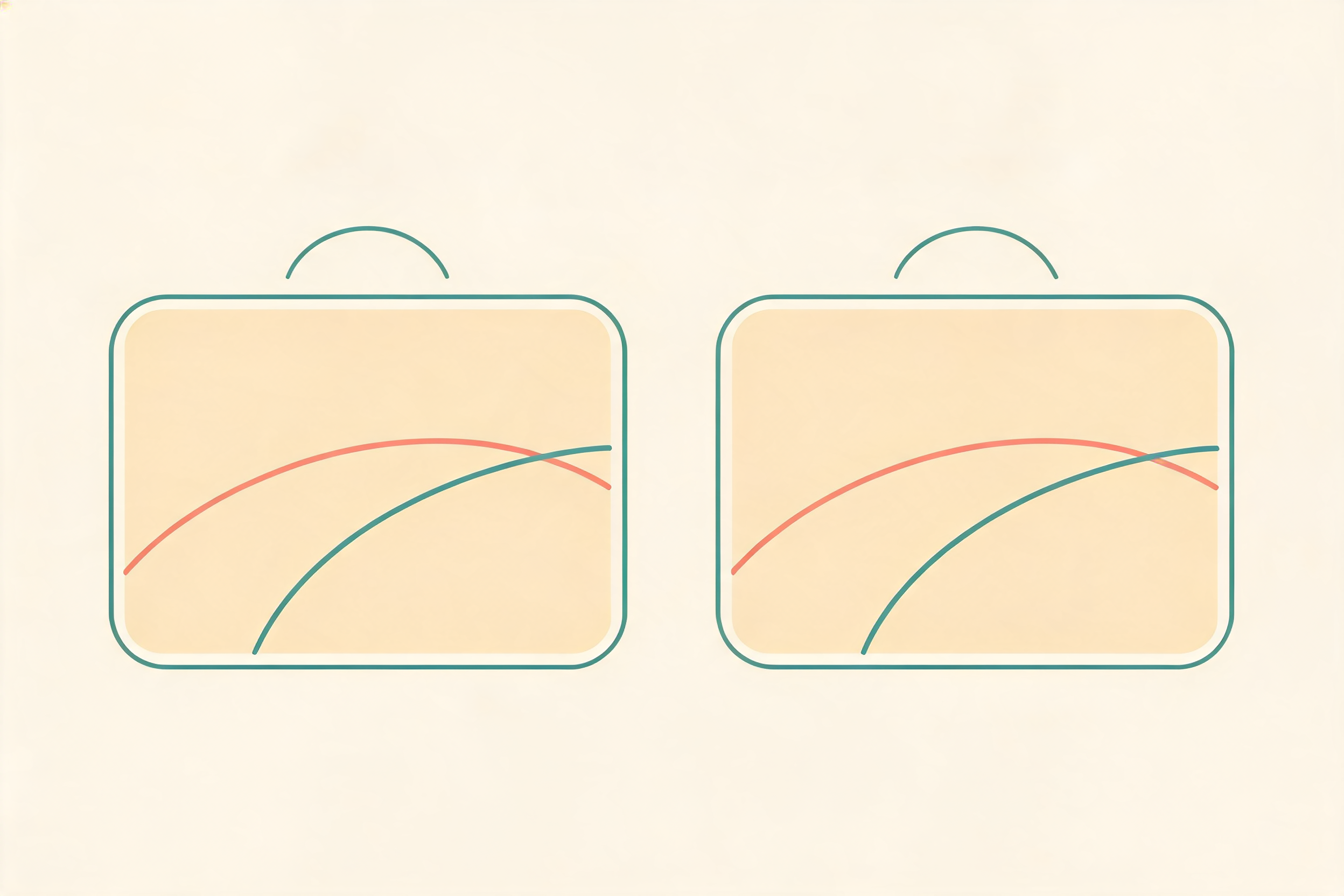 Flat vector illustration of two video frames side by side with motion arcs and camera paths