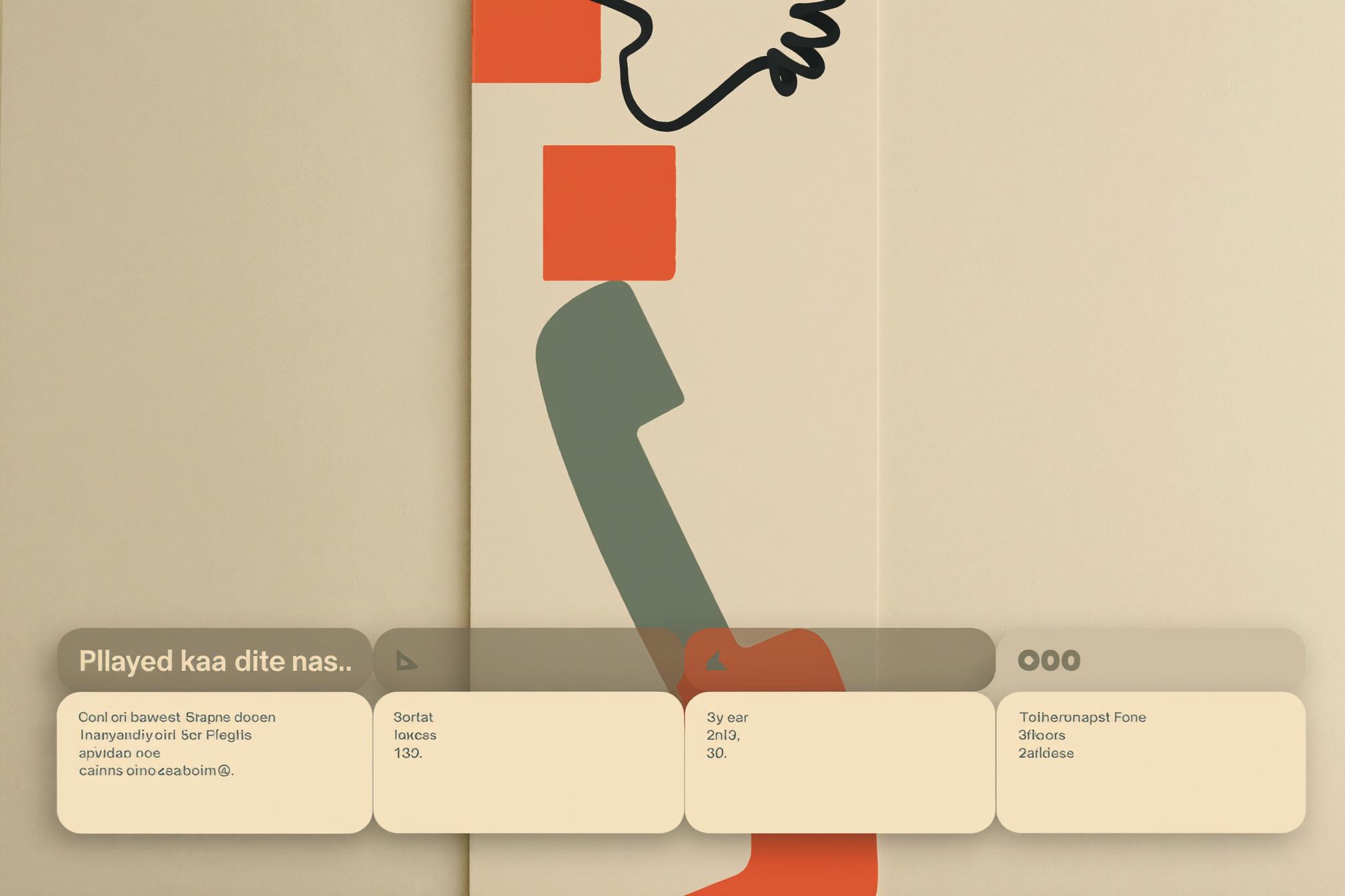 Flat vector illustration of a vertical phone frame with a lower third caption bar over a video