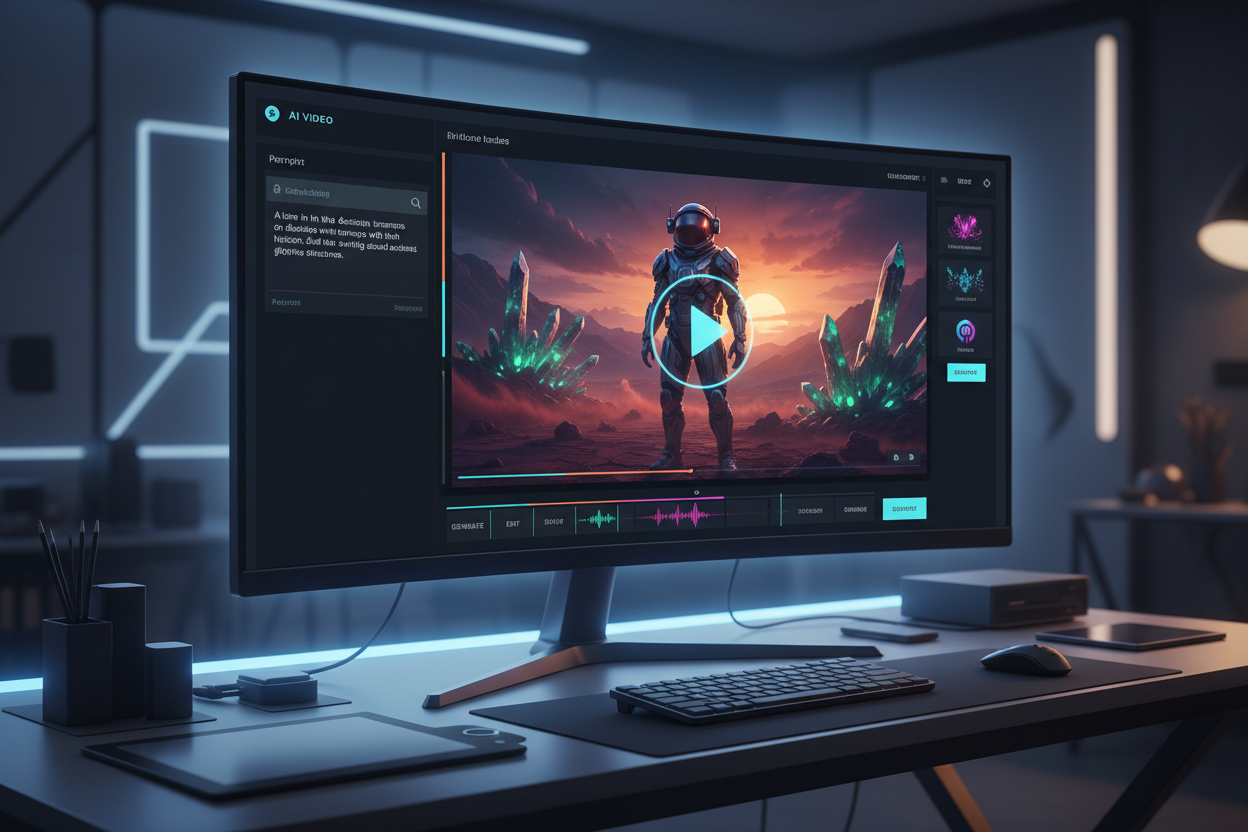 How to make AI videos — an AI video generator turning a prompt into a clip