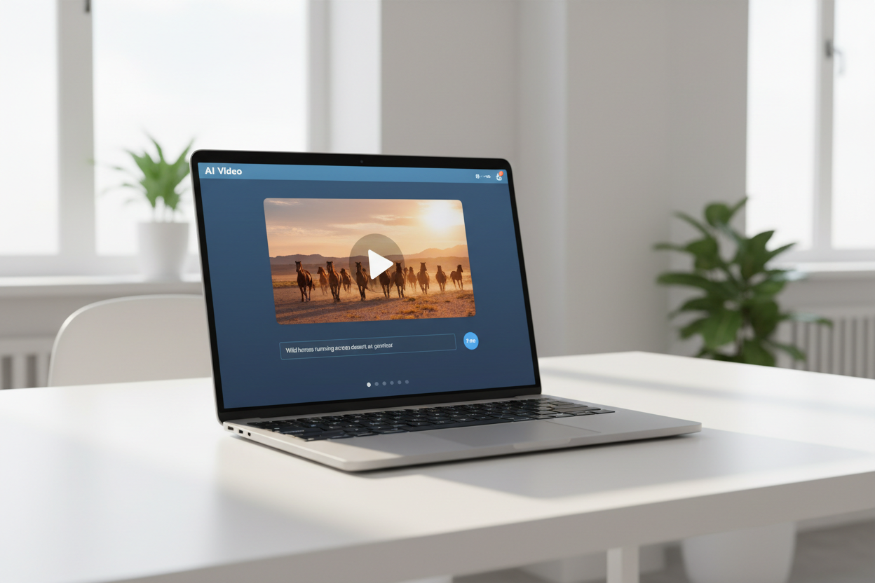 Using Google's free AI video generator to create a clip from a prompt