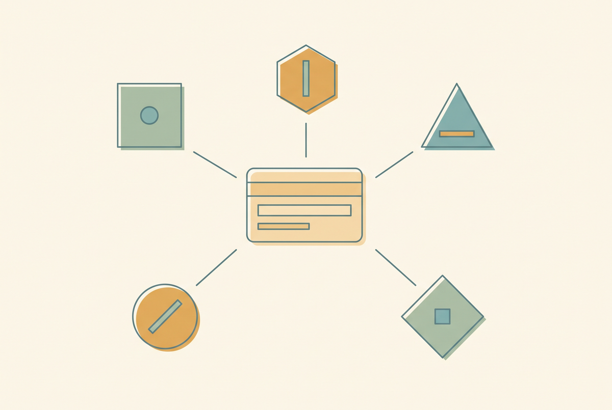 Flat vector illustration of one subscription routing to several AI video models