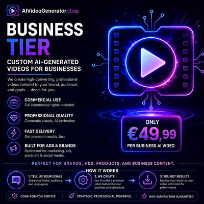 Custom AI Video Generation Product Image for Business